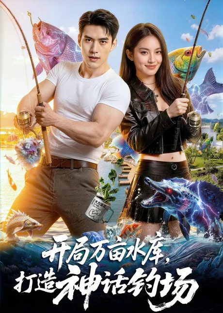 开局万亩水库，打造神话钓场（70集）AI短剧