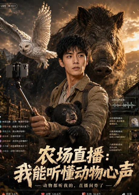农场直播:我能听懂动物心声(88集)AI短剧 (2026) 农场直播:我能听懂动物心声(88集)AI短剧 (2026)