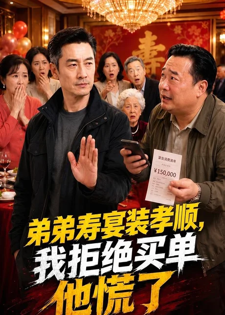 弟弟寿宴装孝顺,我拒绝买单他慌了(62集)AI短剧 (2026) 弟弟寿宴装孝顺,我拒绝买单他慌了(62集)AI短剧 (2026)