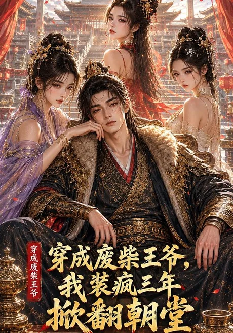 穿成废柴王爷，我装疯三年掀翻朝堂（50集）AI短剧 (2026)