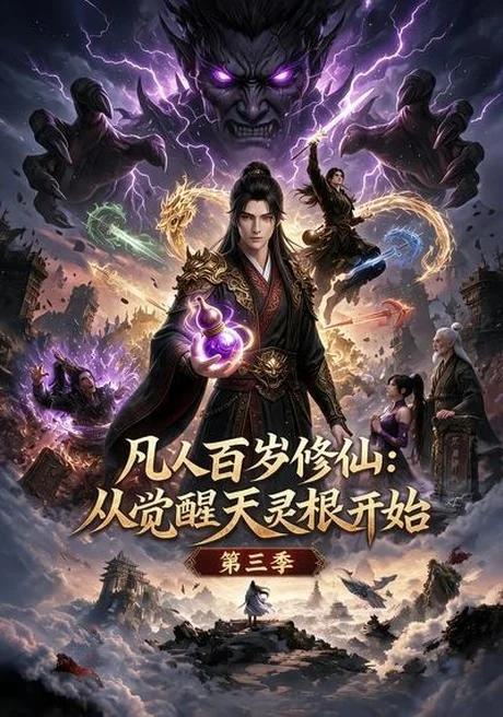 凡人百岁修仙：从觉醒天灵根开始第三季（80集）AI短剧 (2026)