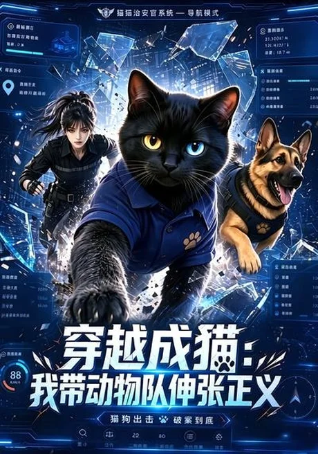 穿越成猫，我带动物队伸张正义（60集）AI短剧 (2026)