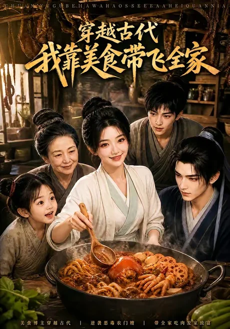 穿越古代，我靠美食带飞全家（100集）AI短剧 (2026)