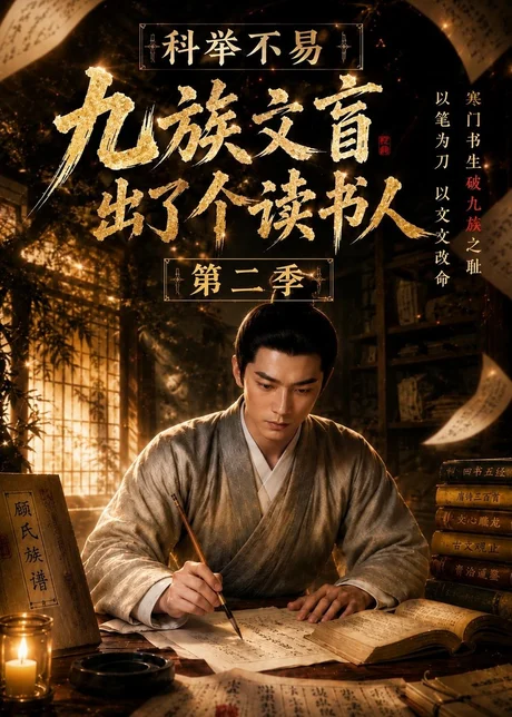 科举不易,九族文盲出了个读书人第二季(81集)AI短剧 (2026) 科举不易,九族文盲出了个读书人第二季(81集)AI短剧 (2026)