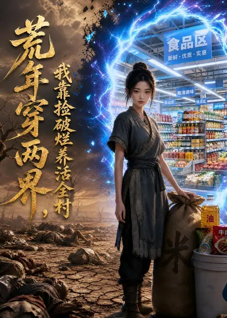 荒年穿两界,我靠捡破烂养活全村(90集)AI短剧 (2026) 荒年穿两界,我靠捡破烂养活全村(90集)AI短剧 (2026)