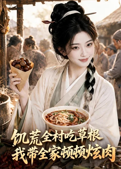 饥荒全村吃草根,我带全家顿顿炫肉(105集)AI短剧 (2026) 饥荒全村吃草根,我带全家顿顿炫肉(105集)AI短剧 (2026)