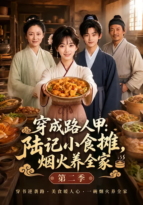 穿成路人甲：陆记小食摊，烟火养全家第二季（70集）AI短剧 (2026)