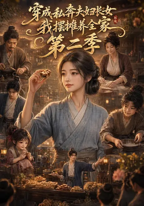 穿成私奔夫妇长女，我摆摊养全家第二季（128集）AI短剧 (2026)