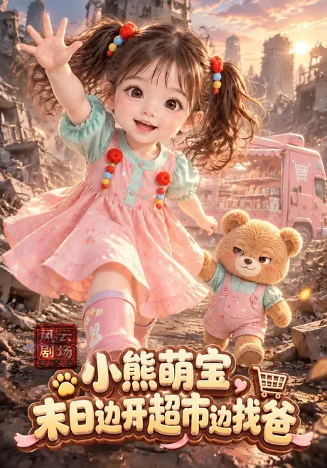 小熊萌宝，末日边开超市边找爸（285集）AI短剧 (2026)