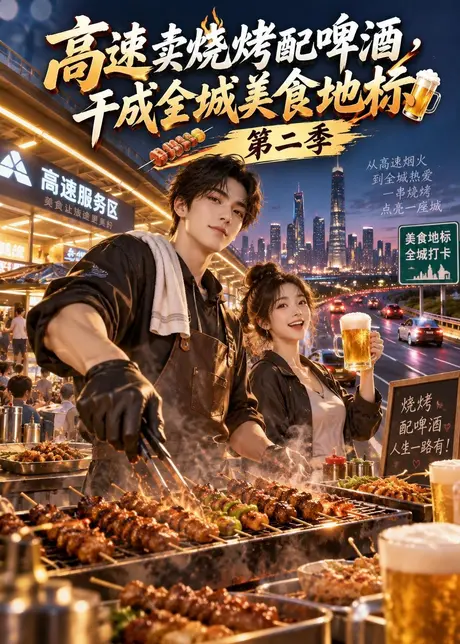 高速卖烧烤配啤酒,干成全城美食地标第二季(209集)AI短剧 (2026) 高速卖烧烤配啤酒,干成全城美食地标第二季(209集)AI短剧 (2026)